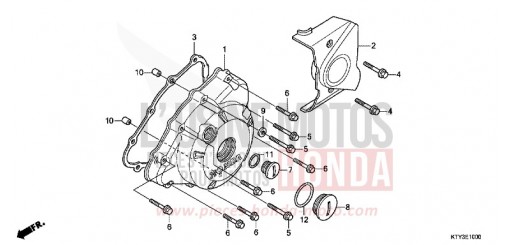 PANNEAU CARTER-MOTEUR G. CBR125RC de 2012